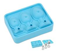 Novelty Ice Cube Vays, 3 fori Funny Formes Silicone Ice Cube stampi per bevande cocktail di whisky, blu cielo