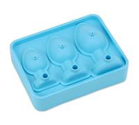Novelty Ice Cube Vays, 3 fori Funny Formes Silicone Ice Cube stampi per cocktail di whisky Drink, Sky-Blue, Stampi