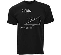 Novelty Math T Shirt Find X Here It is Exam Answer College Teacher Tee Black XXL