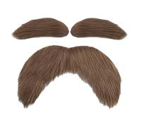 Novelty Party Mustache Beard Eyebrows, Self-Adhesive Cosplay Props for Adults Men Women Photoshoot Party Carnival Easter Christmas Theater Stage