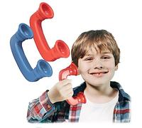 Novelty Place Confezione da 2 giocattoli per la logopedia Whisper Phones per migliorare il feedback di lettura e uditivo - Ascolta il tuo telefono vocale (blu e rosso)