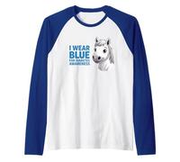 November We Wear - Nastro Blu per la consapevolezza del diabete Maglia con Maniche Raglan