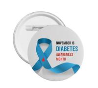 novembre spille per il mese della consapevolezza del diabete spilla rotonda spilla bottone distintivo adesivi segno spilla in metallo