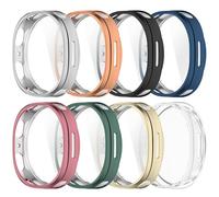 NovemFoal Confezione da 8 custodie in TPU per Samsung Galaxy Watch 8 44 mm/40 mm, protezioni per lo schermo, custodie protettive ed eleganti placcate (40 mm)