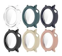 NovemFoal Custodia compatibile con CMF by Nothing Watch3 Pro, pellicola protettiva in vetro temperato in PC con pellicola protettiva integrata, copertura integrale per orologi (6 colori)