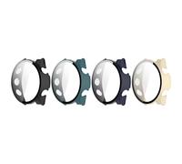 NovemFoal Custodia compatibile con Garmin Forerunner 170/170 Music/70 Pellicola Protettiva, Copertura Completa in PC Rigido con Vetro Temperato Integrato, Antiurto e Antigraffio, Pack4-B