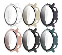 NovemFoal Custodia compatibile con OnePlus Watch 3 43 mm, pellicola protettiva in vetro temperato in PC con copertura protettiva integrata, copertura completa per orologi (6 colori)