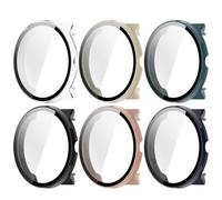 NovemFoal Custodia compatibile con pellicola protettiva per Suunto Race 2, pellicola protettiva in vetro temperato per PC, copertura integrale (6 colori)