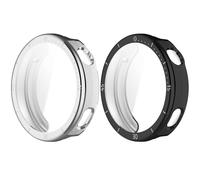 NovemFoal Custodia protettiva integrata in policarbonato compatibile con Huawei Watch GT 6 41 mm, pellicola protettiva con marcatura di precisione per una maggiore difesa e stile (nero+trasparente)