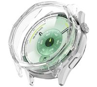 NovemFoal Custodia protettiva sottile in PC scavata compatibile con Huawei Watch GT6 46 mm, leggera custodia a mezza copertura per orologi per la difesa del dispositivo (trasparente)