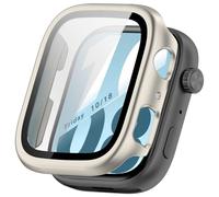 NovemFoal Custodie compatibili con Honor Watch X5i, pellicola protettiva in vetro temperato per PC, copertura integrale (luce stellare opaca)