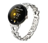 NovemFoal Destinato per Google Pixel Watch 4 41 mm, cinturino di ricambio con accento diamantato intrecciato braccialetto in metallo, elegante braccialetto per Pixel Watch 3 41 mm/Watch 2 1, Misura