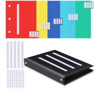 Noveread Set di 981 quaderni di comunicazione, piccoli strumenti per schede grafiche con programma visivo, include 3 raccoglitori ad anelli, 20 divisori 960 strisce con gancio per bambini, autismo