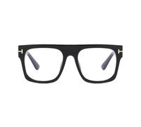 NOVESIXTDAT Eleganti occhiali da lettura da aviatore sovradimensionati, grandi occhiali quadrati infrangibili for lettori di computer che bloccano la luce blu (Color : Black, Size : +100)