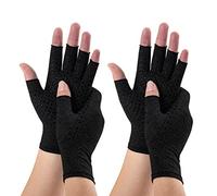 Novetec Guanti Artrite Compressione Senza Dita Uomini Donna Supporto Mano Colla Punteggiata Artrite Reumatoide Osteoartrosi Sindrome Raynaud Traspiranti Digitazione Guida Lavoro Uso Quotidiano 2 paio
