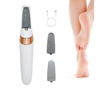 Novetek Electric Feet Callus Remover, Novetek Electric Foot File, Waterproof Foots Scrubber Files, Pedicure Tools for Dead Dry Cracked Skin (White)