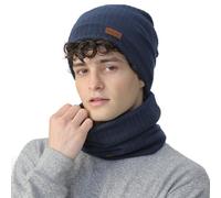 NovForth Set Sciarpa e Scaldacollo - Cappello in Maglia & Sciarpa Tubolare con Pile, Cappello Invernale in Lana per Donne Uomini Adolescenti - Scaldacollo Sciarpa per Sci, Ciclismo, Corsa, Passeggiata