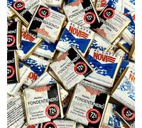 NOVI Mini Tavoletta | 180 Cioccolatini di cortesia | Confezione da 1 kg | Assortimento di cioccolato Fondente extra 72%, al Latte | Senza glutine