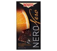 Novi Nero Tavoletta di Cioccolato con Arancia e Mandorle, 75g