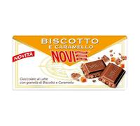 Novi Tavoletta di Cioccolato al Latte Finissimo con Granella di Biscotto e Caramello 100g (2024)