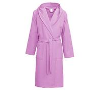 Novia Accappatoio con Cappuccio Uomo/Donna in Nido d'Ape POMPEA (S/M, Rosa)