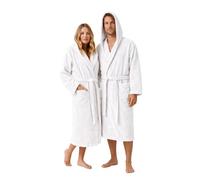 Novia - Accappatoio in Spugna con Cappuccio - Unisex Uomo/Donna - S/M - Bianco