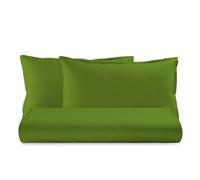 Novia - COLORFUL - Completo Letto Tinta Unita 100% cotone morbido, resistente e duraturo, comfort garantito 1 Piazza e Mezza, Muschio