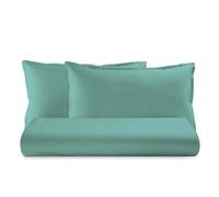 Novia - COLORFUL - Completo Letto Tinta Unita 100% cotone morbido, resistente e duraturo, comfort garantito 1 Piazza, Colore Tiffany
