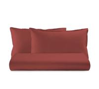 Novia - COLORFUL - Completo Letto Tinta Unita 100% cotone morbido, resistente e duraturo, comfort garantito 1 Piazza e Mezza, Mattone