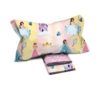 Novia - Completo di Lenzuola Letto Singolo per bambine e ragazze - Linea Fantasy variante Principesse. Materiale 100% Cotone, confortevole e piacevole sulla pelle