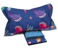 Novia - Completo di Lenzuola Letto Singolo per ragazzi - Linea Fantasy Mare. Materiale 100% Cotone, confortevole e piacevole sulla pelle