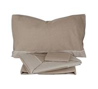 Novia - Completo Lenzuola in Cotone Letto Una piazza e mezza - Lenzuolo sopra + sotto con Angoli + 1 Federa (Melbourne Crema)