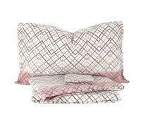 Novia Completo Lenzuola in Flanella per Letto Singolo - Lenzuolo sopra + sotto con Angoli + Federa (Eracle Rosa)