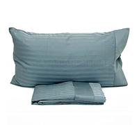 Novia Completo Lenzuola Matrimoniale di Raso Zefiro-Azzurro