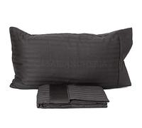 Novia Completo Lenzuola Matrimoniale di Raso Zefiro-Nero