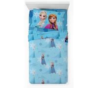 Novia - Completo Letto 1 Piazza e Mezza - Frozen - 100% Cotone, Disney, stampa colorata, facile da lavare, confortevole e piacevole sulla pelle