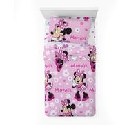 Novia - Completo Letto 1 Piazza e Mezza - Minnie - 100% Cotone, Disney, stampa colorata, facile da lavare, confortevole e piacevole sulla pelle