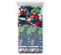 Novia - Completo Letto Singolo - Avengers - 100% Cotone, Disney, stampa colorata, facile da lavare, confortevole e piacevole sulla pelle
