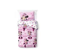 Novia - Copripiumino Singolo - Minnie - 100% Cotone, Disney, stampa colorata, facile da lavare, confortevole e piacevole sulla pelle