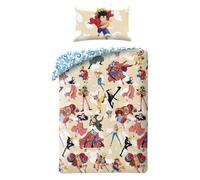 Novia - Copripiumino Singolo - One Piece - 100% Cotone, Disney, stampa colorata, facile da lavare, confortevole e piacevole sulla pelle