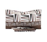 Novia Il Bottegone - Completo Lenzuola in Cotone Letto Una piazza e mezza - Lenzuolo sopra + sotto con Angoli + 1 Federa (Ritmo Tortora)