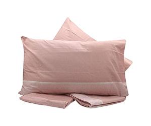 Novia Il Bottegone - Completo Lenzuola in Cotone Letto Una piazza e mezza - Lenzuolo sopra + sotto con Angoli + 1 Federa (Melbourne Cipria)