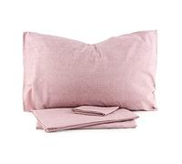 NOVIA - Lenzuola Matrimoniali Completo in Cotone, Set Lenzuola Matrimoniale Venere | Completo Lenzuola Matrimoniali Due Piazze | Completo Letto Matrimoniale | 0Bed - Colorado Rosa