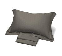 Novia: Raso Sateen completo letto 2 Piazze - TORTORA - Completo letto di raso luxury, raso sateen 100% cotone, Facile da Lavare, Alta Qualità