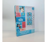 Novia Topolino-Pluto Completo Letto 3pz Disney 1 Piazza, Azzurro 100% Cotone