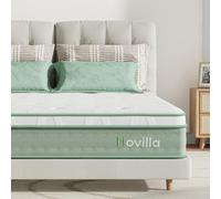 Novilla Materassi per letto matrimoniale da 10,6 pollici a 3 zone in gel memory foam a molle insacchettate, materassi ibridi rigidi con tessuto a maglia Oeko-tex e schiuma CertiPUR-US 135 x 190 x 27