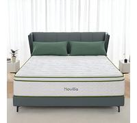 Novilla Materasso king size, materasso ibrido da 25,4 cm con memory foam e bobina insacchettata per un supporto durevole e isolamento del movimento, materasso medio rigido king size in una scatola