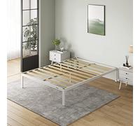 Novilla Rete Letto Matrimoniale 180x200, Struttura Letto a Doghe in Legno, Spazio di Archiviazione Sotto al Letto, Facile da Montare, Adatto per Molti Tipi di Letti e Materassi, Bianco