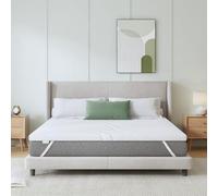 Novilla Topper 120x200, Topper Matrimoniale in Memory Foam e Schiuma in Fibra di Bambù 7.5cm，Favorisce la Ventilazione e la Permeabilità All'aria, Buon Supporto, Eccellente Fascia Elastica Antiscivolo