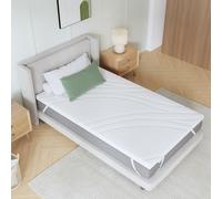 Novilla Topper 80x190, Topper Matrimoniale in Memory Foam e Schiuma di Supporto Comoda 7.5cm,Rivestimento Esterno Sfoderabile e Lavabile, Eccellente Fascia Elastica Antiscivolo